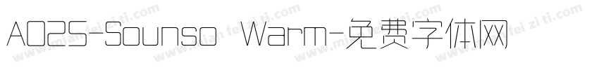 A025-Sounso Warm字体转换